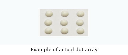 Example of actual dot array